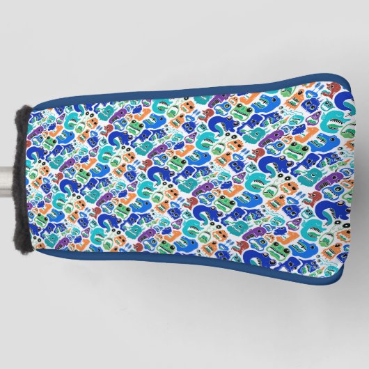 可愛いカラフルモンスター顔パターンケースメイトiPh ゴルフヘッドカバー (正面)