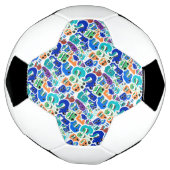 可愛いカラフルモンスター顔パターンケースメイトiPh サッカーボール (回転)