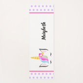 可愛いカラフルユニコーンの王冠カスタム頭 ヨガマット (正面)