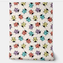 可愛いカラフルラディバグパターンの子供の壁紙