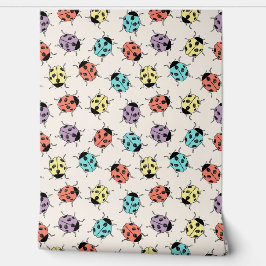 可愛いカラフルラディバグパターンの子供の壁紙 壁紙