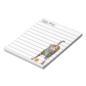 可愛いカラフルラブラドールレトリバーメモ帳 ノートパッド (回転)