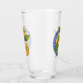 可愛いカラフルリザードオンブランチビッグ目 タンブラーグラス (右)