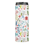 可愛いカラフルリーフ&フラワーボタニカルパターン タンブラー (裏面)