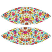 可愛いカラフルヴィンテージバラパターン車の磁石 アメリカンフットボール (パネル)