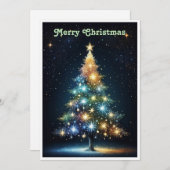 可愛いカラフルヴィンテージ素朴メリークリスマス シーズンカード (正面/裏面)