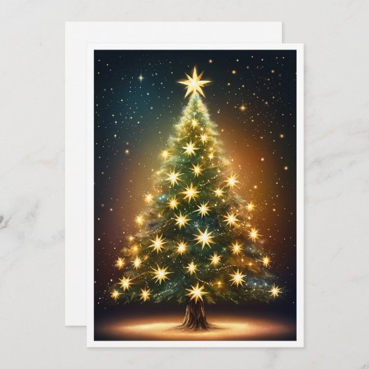 可愛いカラフルヴィンテージ素朴メリークリスマス シーズンカード (正面/裏面)