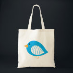 可愛いカラフル予測できなブルーの鳥トートバッグ トートバッグ<br><div class="desc">かわいいカラフルの鳥のイラストレーションお洒落虹の色。かわい予測できない鳥たちが一日を明るくする。</div>