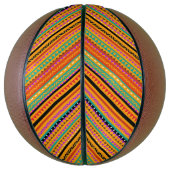 可愛いカラフル先住民アステカ模様デザイン布 バスケットボール (縦)