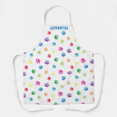 可愛いカラフル前刷りパタカスタムーン エプロン (正面)