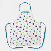 可愛いカラフル前刷りパタパーソナライズされたーン エプロン (正面)