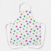 可愛いカラフル前刷りパターン エプロン (正面)
