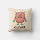 可愛いカラフル化けパーソナライズされた物 クッション (正面)