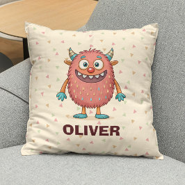 可愛いカラフル化けパーソナライズされた物 クッション