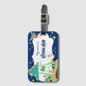 可愛いカラフル妖精の子供の名前ラゲージタグ ラゲッジタグ (正面縦)