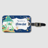 可愛いカラフル妖精の子供の名前ラゲージタグ ラゲッジタグ (正面横)