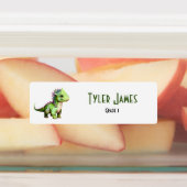 可愛いカラフル恐竜の学校の子供のカスタムラベル ラベル (貼付)