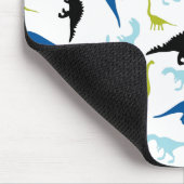 可愛いカラフル恐竜の模様の口 マウスパッド (コーナー)