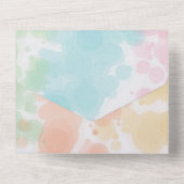 可愛いカラフル恐竜の赤ちゃんシャワー オールインワン招待状 (裏面)