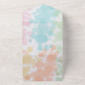 可愛いカラフル恐竜の赤ちゃんシャワー オールインワン招待状 (外側)