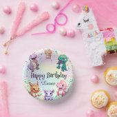 可愛いカラフル恐竜学校子供の誕生日パーティー ペーパーボウル (パーティー)