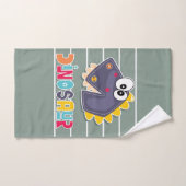 可愛いカラフル恐竜 バスタオルセット (ハンドタオル)