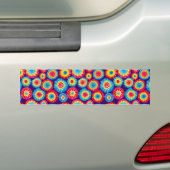 可愛いカラフル抽象芸術サンパターン バンパーステッカー (車上)