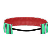 可愛いカラフル抽象芸術ストライプパターン アスレチックヘッドバンド (裏面)