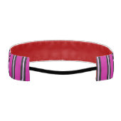 可愛いカラフル抽象芸術ストライプパターン アスレチックヘッドバンド (裏面)