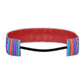 可愛いカラフル抽象芸術ストライプパターン アスレチックヘッドバンド (裏面)