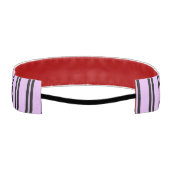 可愛いカラフル抽象芸術ストライプパターン アスレチックヘッドバンド (裏面)