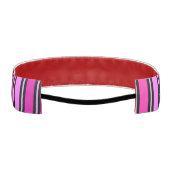 可愛いカラフル抽象芸術ストライプパターン アスレチックヘッドバンド (裏面)