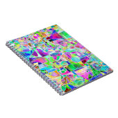 可愛いカラフル抽象芸術幾何学的フラグメントデザイン ノートブック (右側)