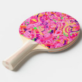 可愛いカラフル抽象芸術旋回絵を描 卓球ラケット (正面アングル)