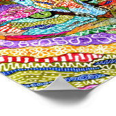 可愛いカラフル抽象芸術猫ポスター ポスター (角)