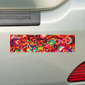 可愛いカラフル抽象芸術絵を描旋回 バンパーステッカー (車上)