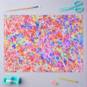 可愛いカラフル抽象芸術絵画ライン 薄葉紙 (クラフト)