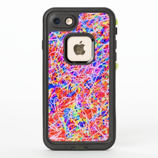 可愛いカラフル抽象芸術絵画ライン LifeProof iPhoneケース (裏面)