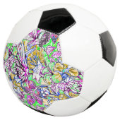 可愛いカラフル抽象芸術花ラゲッジタグ サッカーボール (3/4)