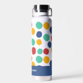 可愛いカラフル抽象芸術 ウォーターボトル (背面)