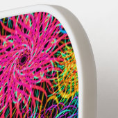 可愛いカラフル旋回パターンマグキーチェーン ピックルボールラケット (左詳細)