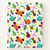 可愛いカラフル春虫模様キッズスクール ノートブック (裏面)