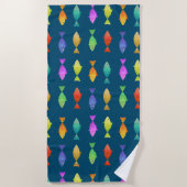 可愛いカラフル柄ビーチタオル ビーチタオル (正面)