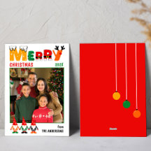 可愛いカラフル格言メリークリスマスワンフォト