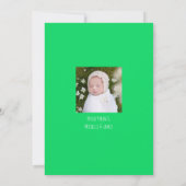 可愛いカラフル歓迎生まれたばかりのハローベビー 案内状 (裏面)