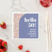 可愛いカラフル水彩ドットカスタム誕生日パーティー スタンダードカクテルナプキン (インサイチュ)