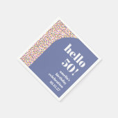 可愛いカラフル水彩ドットカスタム誕生日パーティー スタンダードカクテルナプキン (角)