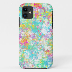 可愛いカラフル水彩手色彩の鮮やか背景 iPhone 11 ケース