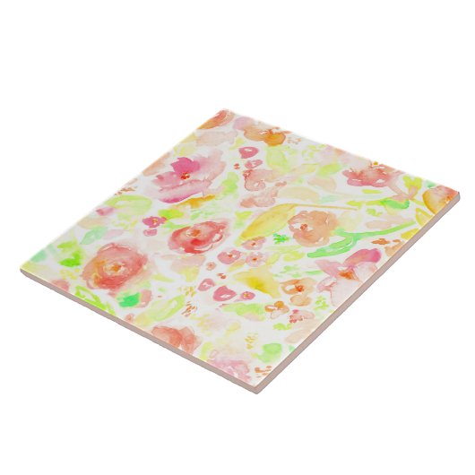 可愛いカラフル水彩柄 タイル (側面)