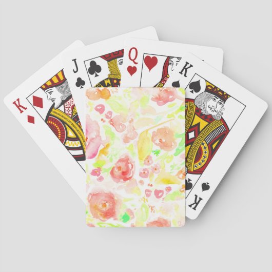可愛いカラフル水彩柄 トランプ (裏面)